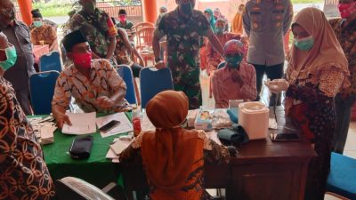 Gebyar Vaksinasi Desa Palasa Dikunjungi Dandim 0827 Dan Kapolres Sumenep