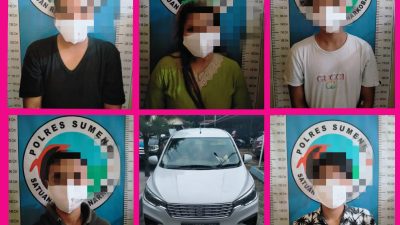 Satreskoba Polres Sumenep Menggelandang 5 Tersangka Narkotika.