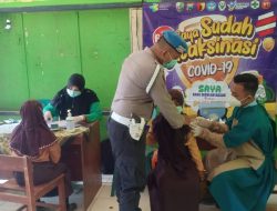 Kapolsek Omben Monitoring Pelaksanaan Vaksinasi Anak Usia 6-11 Tahun