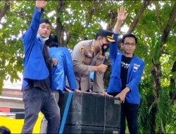 Aksi Kapolres Sumenep Membuat Massa Aksi PMII Membubarkan Diri