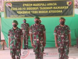 Kodim 0827 Sumenep Menggelar Acara Kenaikan Pangkat Anggota