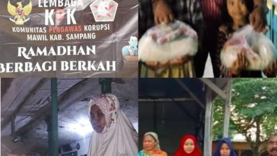 Lembaga KPK Mawil Sampang Bagi-Bagi Sembako di 4 Kecamatan