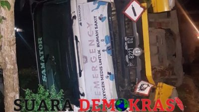1 Truk Tangki Oleng Akibat Sopir Kehilangan Kendali