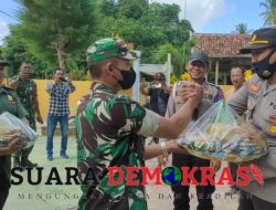 Koramil 0827/18 Berikan Surprise Kepada Polsek Kangayan