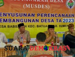 Pemdes Babbalan Menggelar Musdes Untuk Membangun Desa