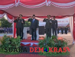Bupati Sumenep Menghadiri Upacara Hari Bhayangkara Ke-76 Secara Virtual Dengan Presiden RI
