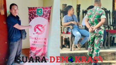 Dilarang Merokok Di Pendopo Keraton Sumenep, Oknum TNI Terlihat Asyik Merokok
