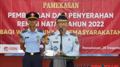 Natal 2022 Lapas Narkotika Kelas IIA Pamekasan Memberikan Remisi Kepada WBP