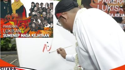 Pembukaan Pameran Lukisan Sumenep Ditandai Goresan Cat Bupati
