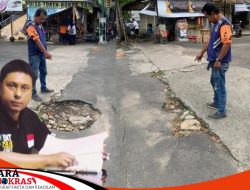 Jalan Berlubang Di Pertokoan Dipusat Kota Sumenep Dikeluhkan Warga