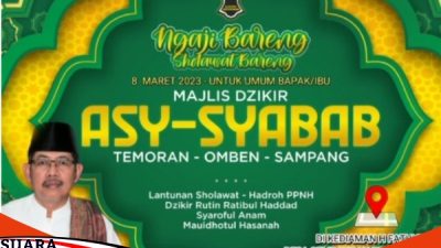 Desa Temoran Ngaji Bareng Majlis Dzikir "ASY - SYABAB"