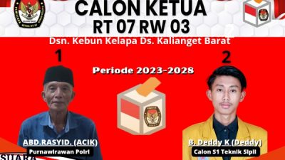 2 Kandidat Calon Ketua RT 7 RW 3 Desa Kalianget Barat