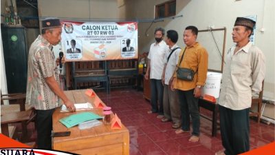 Berdasarkan Permendagri No 18 Tahun 2018 Dusun Kebun Kelapa Melakukan Pemilihan Ketua RT
