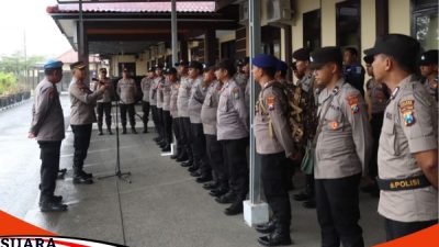 44 Personil Gabungan Polres Sampang Lakukan Keamanan Pilkades Serentak