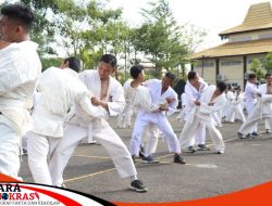 573 Personil Polres Sampang Laksanakan Ujian Beladiri Polri, Semester 1 Tahun 2023