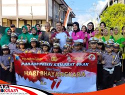 Peringati HUT Bhayangkara Ke-77, Polres Sumenep Gelar Parade Ranmor Dinas