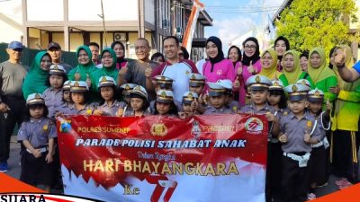 Peringati HUT Bhayangkara Ke-77, Polres Sumenep Gelar Parade Ranmor Dinas