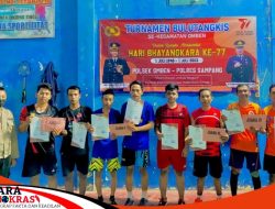 Menyambut Hut Bhayangkara Ke 77 Polsek Omben Adakan Turnamen Bulu Tangkis