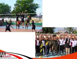 Sinergitas TNI – Polri Gelar Pertandingan Bola Voli