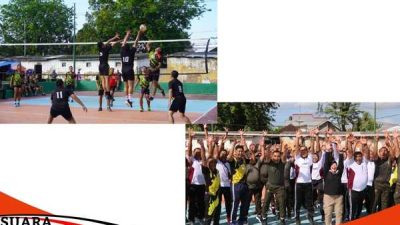 Sinergitas TNI – Polri Gelar Pertandingan Bola Voli