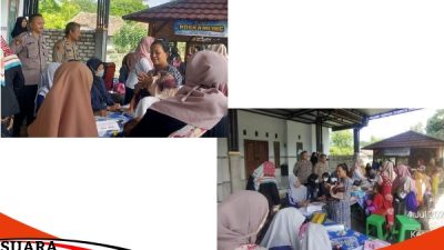 Pol RW Bersama Bidan Desa Menggelar Giat Posyandu