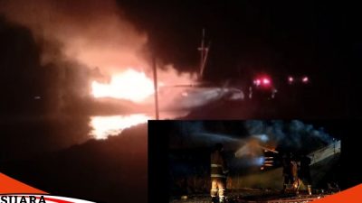 Perahu Kayu Di TUKS Kalianget Ludes Dilahap Si Jago Merah