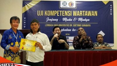 PJI Bekerjasama Dengan Lembaga Penguji Unitomo Menggelar UKW Ke-8