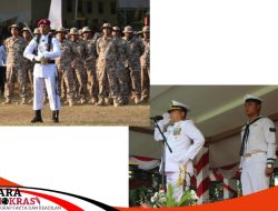 Danlanal Batuporong Inspektur Upacara Penurunan Bendera HUT RI Ke-78