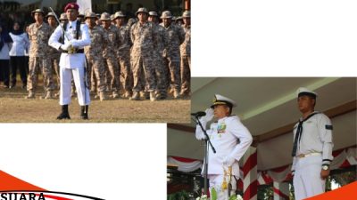 Danlanal Batuporong Inspektur Upacara Penurunan Bendera HUT RI Ke-78