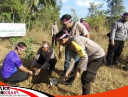 Polsek Omben Tanam Pohon Penghijauan