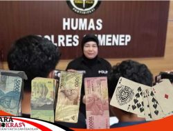 4 Orang Judi Kartu Diamankan Resmob Polres Sumenep