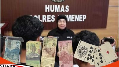 4 Orang Judi Kartu Diamankan Resmob Polres Sumenep