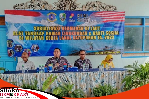 Lanal Batuporon Berikan Sosialisasi Alat Tangkap Ikan Ramah Lingkungan