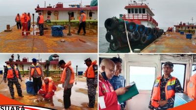 Pos Kamladu Pasongsongan Melakukan Pemeriksaan Kapal Tugboat