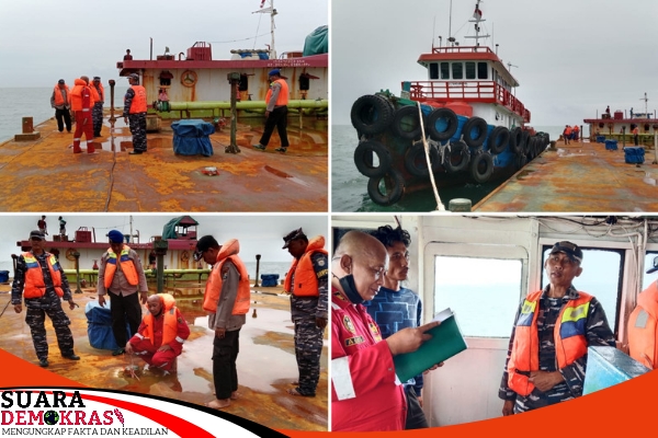Pos Kamladu Pasongsongan Melakukan Pemeriksaan Kapal Tugboat