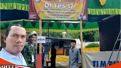 Kondisi Pencoblosan Di TPS 17 Kebun Kelapa Desa Kalianget Barat
