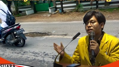 Jalan Rusak Berlubang Menjadi Perhatian Aktivis Muda