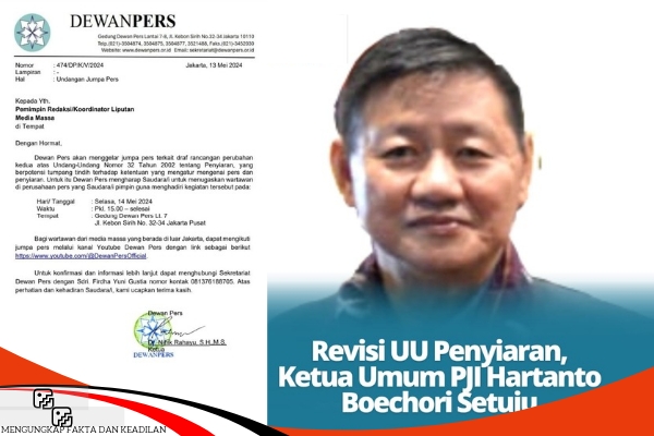 Ketua Umum PJI Menyetujui Revisi UU Penyiaran