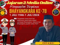 Ucapan HUT Bhayangkara ke-78 Dari Erfandi Pimpinan 2 Media Online 