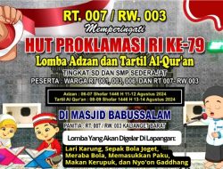 Meriahkan HUT RI ke-79, RT 007 / RW 003 Dusun Kebun Kelapa Gelar Berbagai Lomba