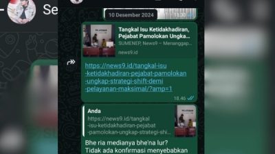 Reaksi Pemberitaan Klarifikasi PJ Kades Pamolokan di Media Lain
