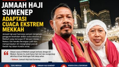 Jamaah Haji Sumenep Adaptasi Cuaca Ekstrem di Mekkah.