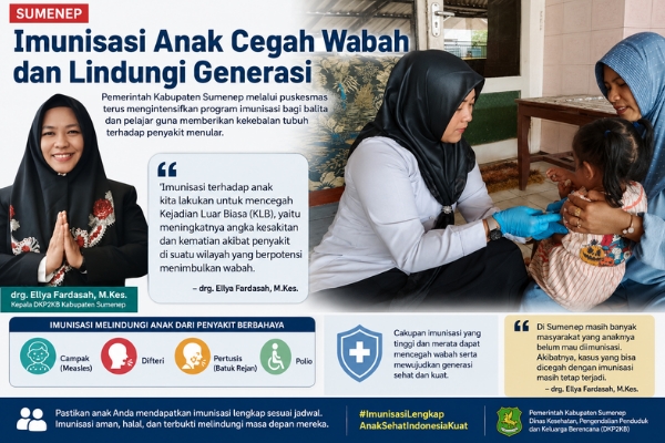 DKP2KB Sumenep Berikan Imunisasi Anak Cegah Wabah dan Lindungi Generasi