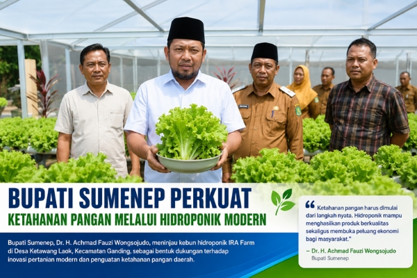 Pemkab Sumenep Perkuat Ketahanan Pangan Melalui Hidroponik Modern