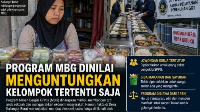 Program MBG Dinilai Menguntungkan Kelompok Tertentu Saja