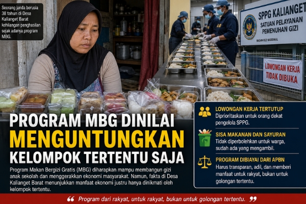 Program MBG Dinilai Menguntungkan Kelompok Tertentu Saja